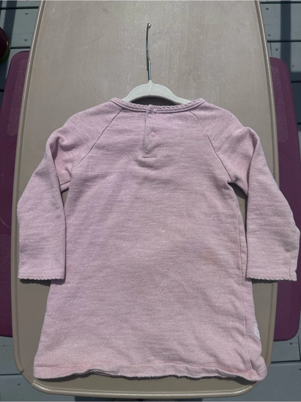 Mudpie | Pink and Cream Unicorn Raglan Dress | Size 2T
